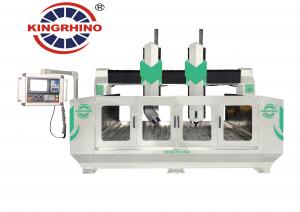 China 4 Axis Double Spindles CNC Stone Carving Machine For Granite Marble Arc Slab on sale