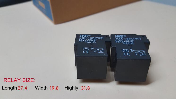 JQX-15F(T90) Coil Relay 12VDC 30A 250VAC 30VDC 6 pin 1NO 1NC SLA-12VDC-SL-C PCB Type