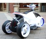 Ride On Toy 3-Wheel Children's Electric Motorcycle with Flashing Wheels and