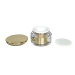 Silver / Golden Cosmetic Cream Jar , Empty Acrylic Round Cream Jar