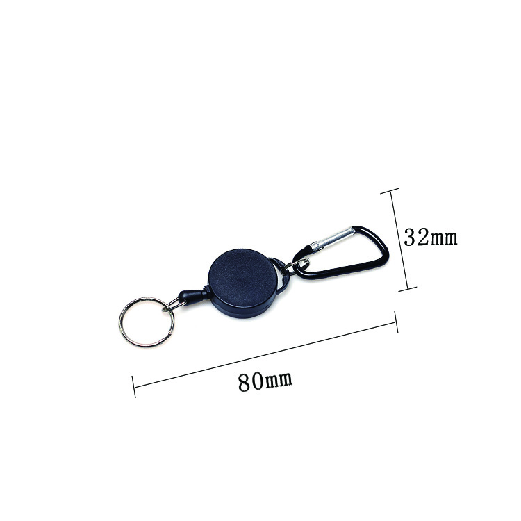 Deyi Badge Reel Reinforced ID Strap Key Ring Metal Custom Carabiner Key Chain