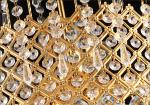Indoor Luxury 5 Heads Crystal Pendant Light E14 Dia 40cm