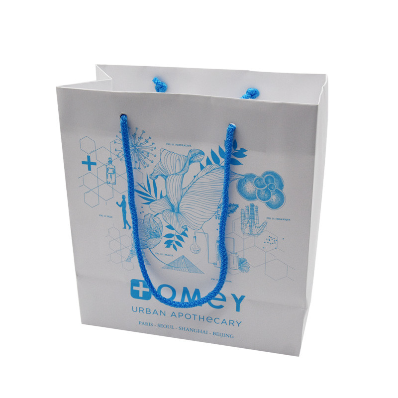 Gift Custom Paper Shopping Bags PP Rope Debossed Print Artpaper 157gram