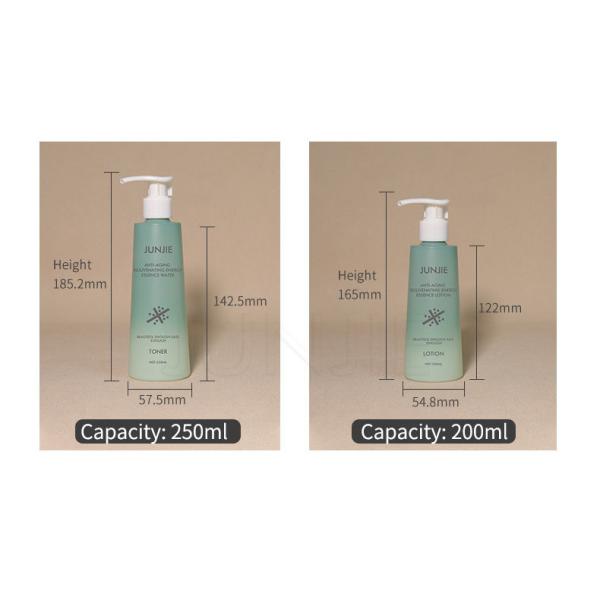 Wholesale Round 250ml 200ml Plastic Body Wash Bottles Packaging Empty Matte Green Shampoo Bottle Custom Logo