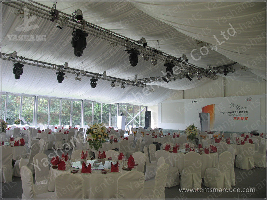 20M Span Large Outdoor Party Tents For Rent , Aluminium Frame White Party Marquee