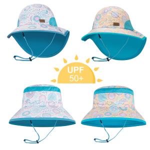 Wholesale Summer UV Protection Bucket Hat Round brim 100% Polyester 46cm for babys from china suppliers