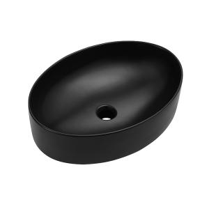 Wholesale Oval Shape Counter Top Basin , Black Ceramic Hand Wash Basin from china suppliers