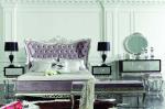 SGS Italian Luxury European Bedroom Furniture Purple Natural Wood King Bedroom
