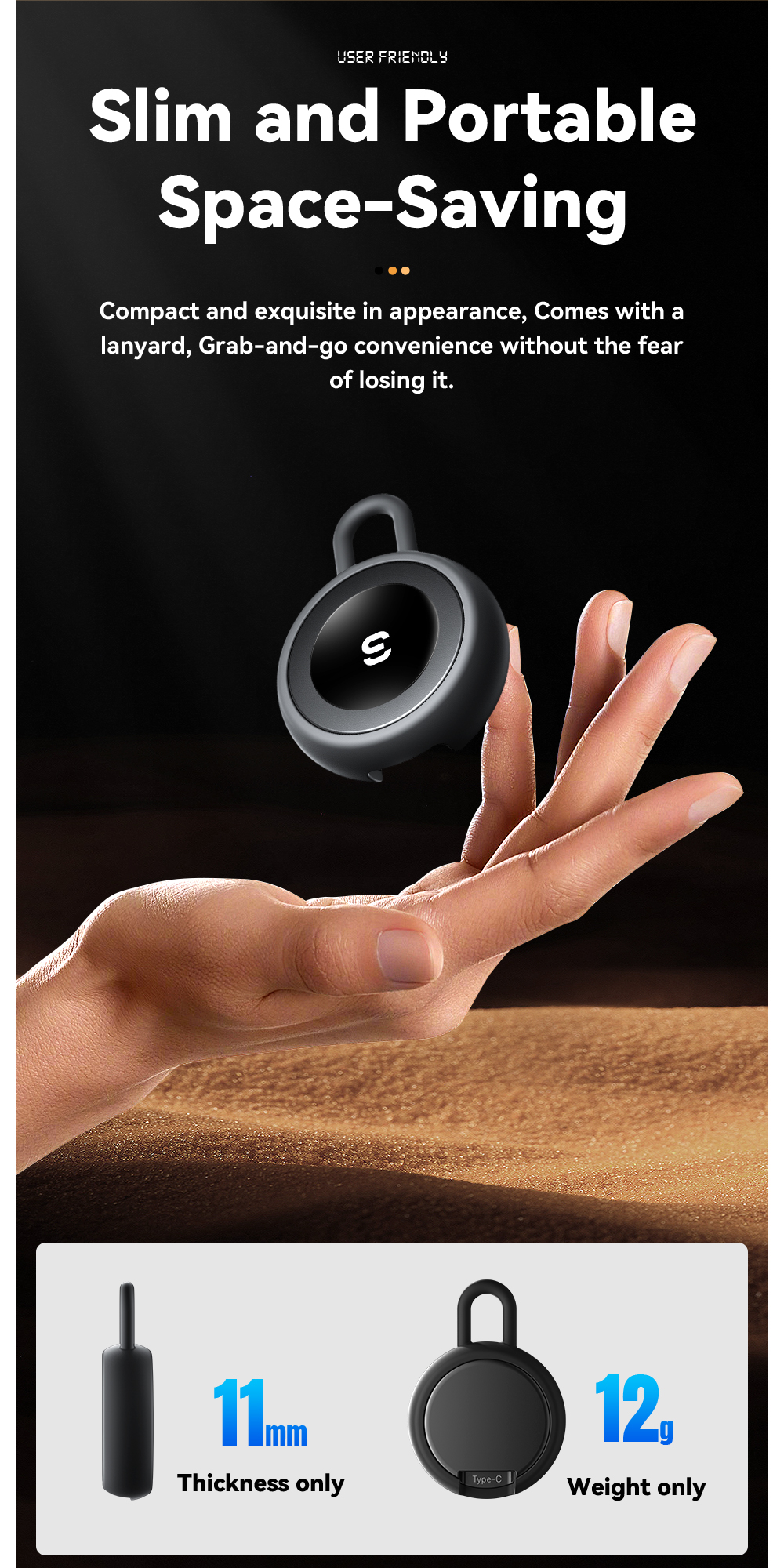 ABS Silica Gel Wireless Watch Charger 2.5W Max ES-WC12 Series