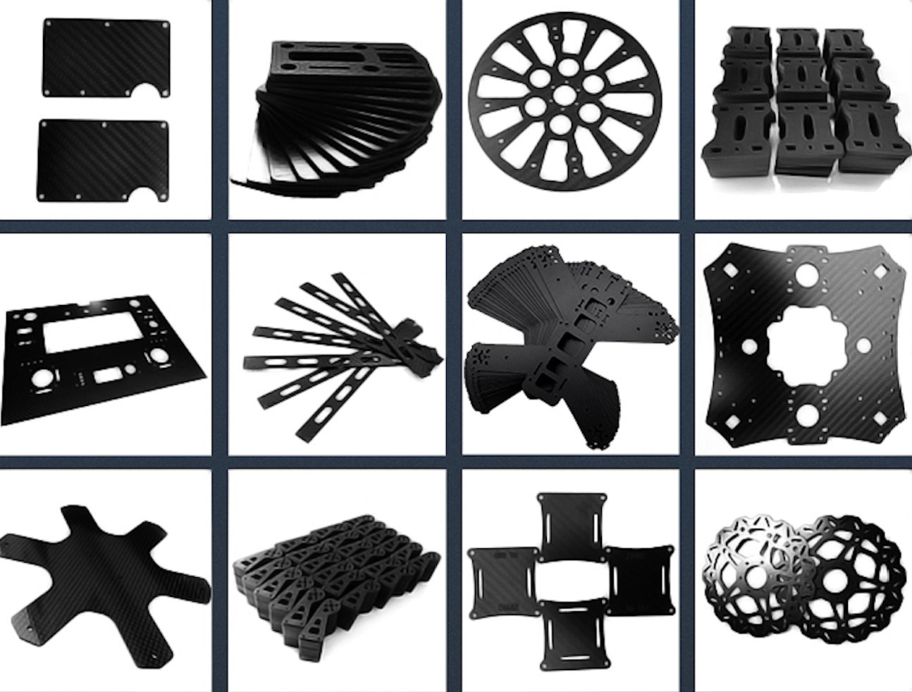 Laser Cut 1200mm Carbon Fiber CNC For Customer Logo