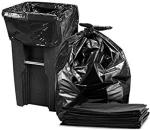 Plasticplace 64-65 Gallon Trash Can Liners For Toter 3.0 Mil Black Heavy Duty