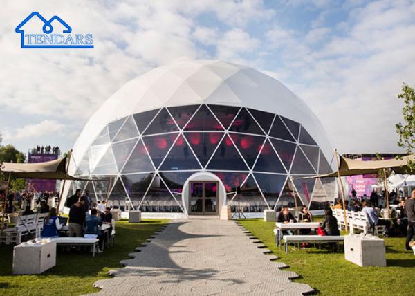 Breathable Big Transparent Geodesic Dome Tent With Steel Frame Affordable Luxury