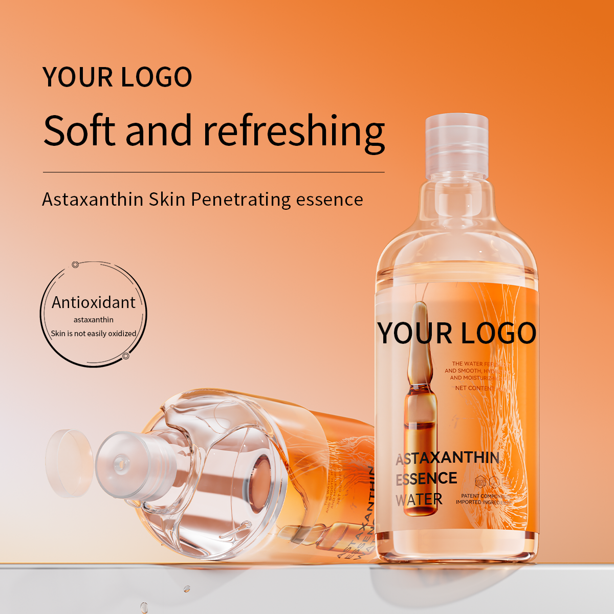 Customized Facial Care Toner, Astaxanthin, Staying up Late, Darkening, Brightening, Whitening, Firming and Moisturizing Water