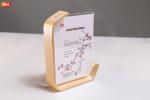 Decorative Table Display Acrylic Photo Picture Frame with Wood Base 6 Inch 7