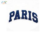 Cut Border Logo Letter Custom Chenille Patches Towel Fabric For Hoodies