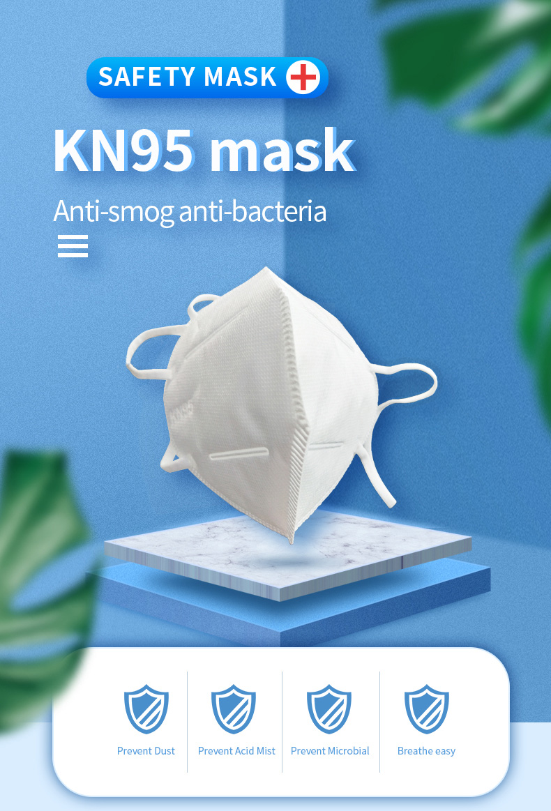 N95 N99 FFP2 Filter Disposable Face Mask Anti Smog High Efficiency Filtration