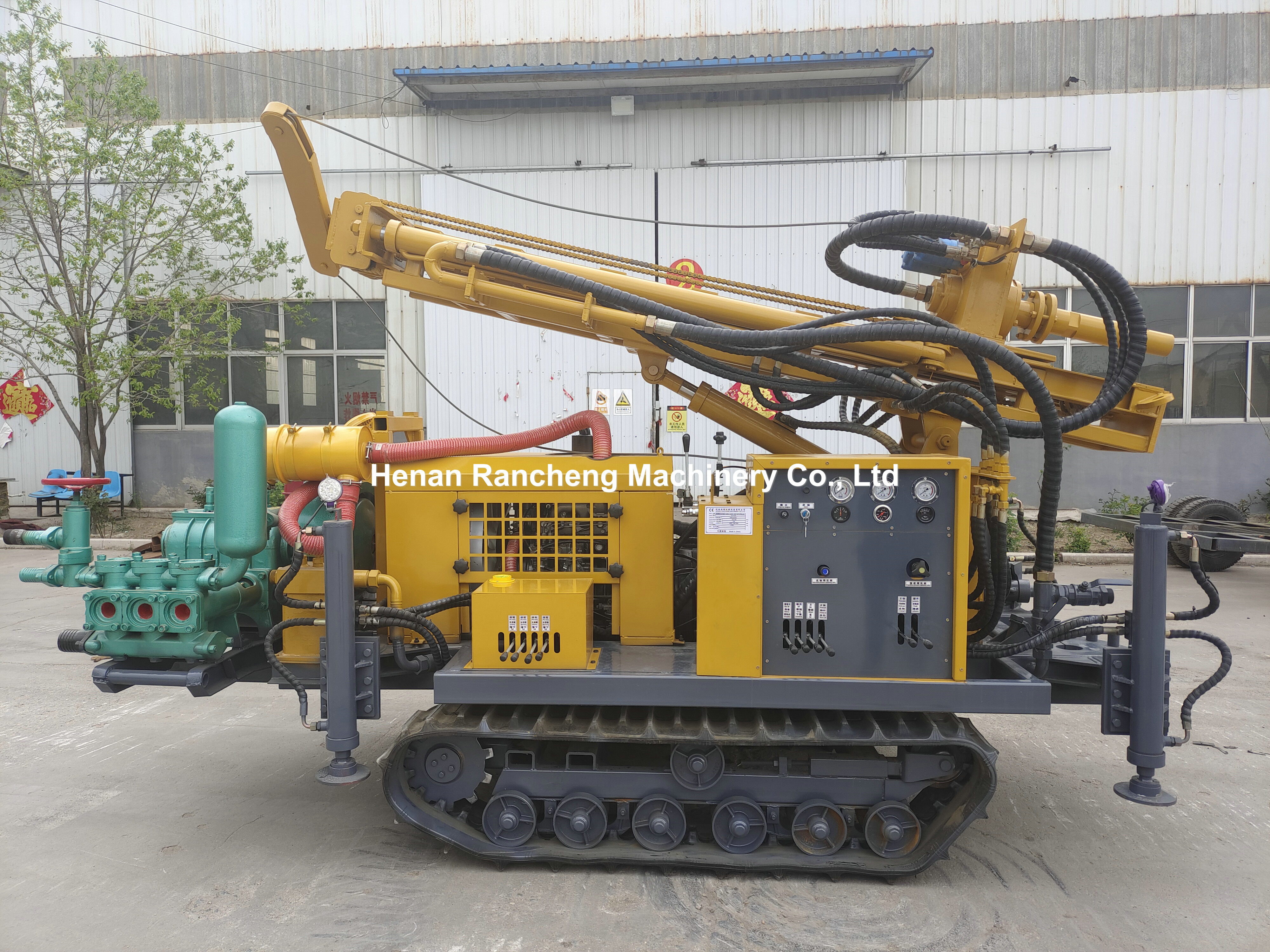 150m Depth Crawler Walking Water Well Drilling Rig Machine With 42KW Diesel Enigine