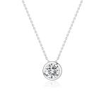 Simple Design 18k Gold Lab-Grown Diamond Pendant Daily Style Pendant White