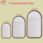 Modern Arch Full Length Antique Sticker With Wood Frame Mirror for Bathroom