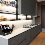 Small Room Kitchen Cabinets With Durable Aluminium Carcase And Modern I Shape