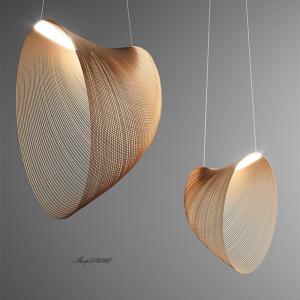 Wholesale Nordic Minimalist Wooden Led Pendant Lights Designer Art Lustre for Living Room Dinning Room Cafe lamp（WH-WP-76) from china suppliers