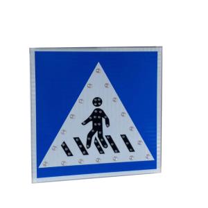 Wholesale High Luminous 18V 900mm LED Crosswalk Signs , Blue Pedestrian Crossing Sign from china suppliers