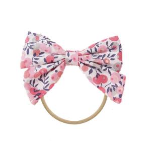 Wholesale Butterfly Elastic Baby Headband Printed Kid Gift Manual Hair Accessories 9*6cm from china suppliers
