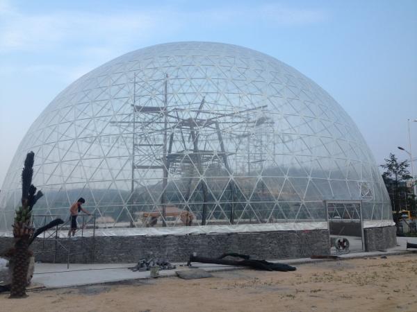Luxury Wedding Geodesic Dome Tent UV Resistant Outside With Clear Roof