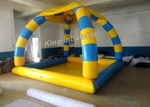 Wholesale Heat Sealed Inflatable Swimming Pools 5*4*5m Blue And Yellow With 800w Air Pump from china suppliers