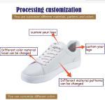 Anti Slippery Low Top Black Leather Casual Sneakers With TPR Bottom