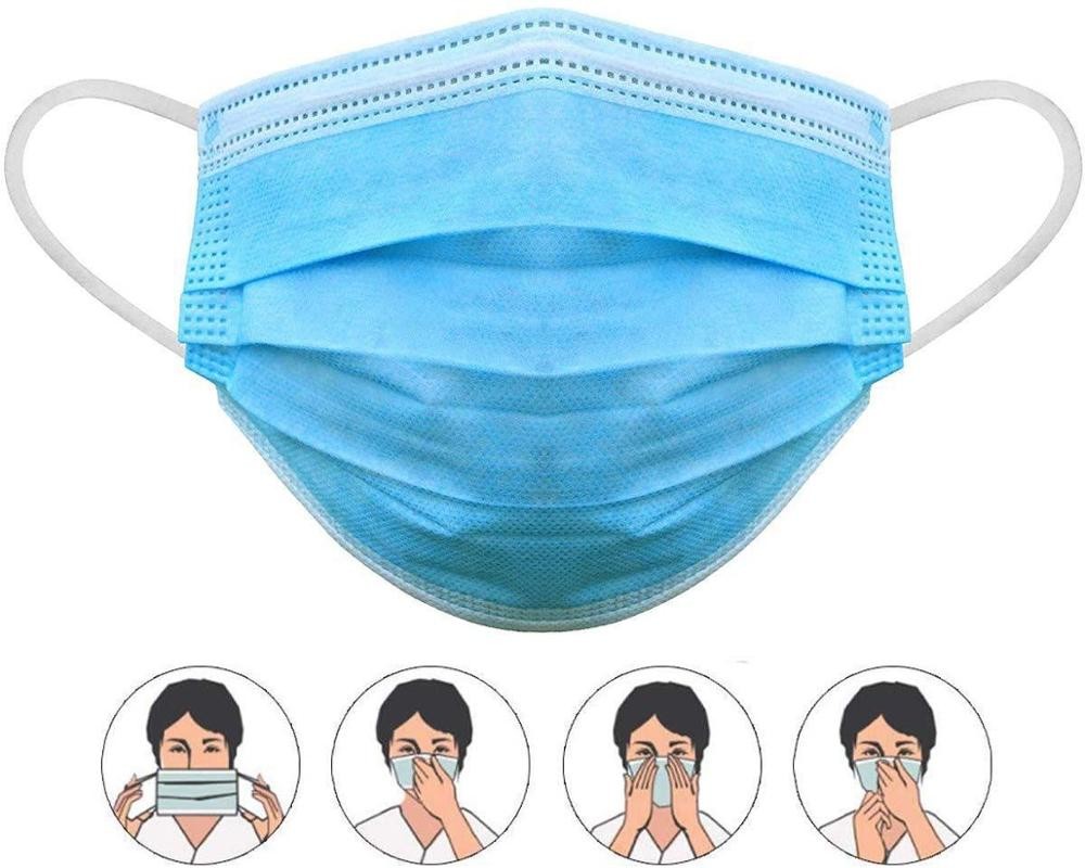 Disposable Non Woven Fabric Three Layers Earloop Mask