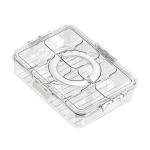 Transparent Plastic 8-divided Lunch Box Storage Box Insurance Container Box