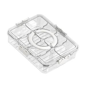 Wholesale Transparent Plastic 8-divided Lunch Box Storage Box Insurance Container Box Refrigerator Fresh-keeping from china suppliers