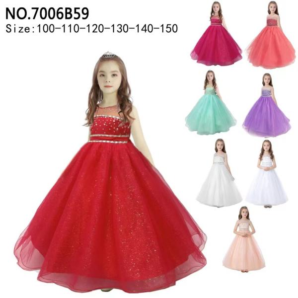 girl's princess dress evening dress wear party dress ready goods ready to ship