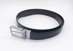 Brown / Black Reversible Zinc Alloy Buckle Belt Men's Genuine Leather Belt 3.3m