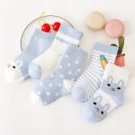 organic cotton Printed Picture Socks Slipproof For Newborn Baby