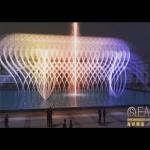 Interactive lantern music water fountain
