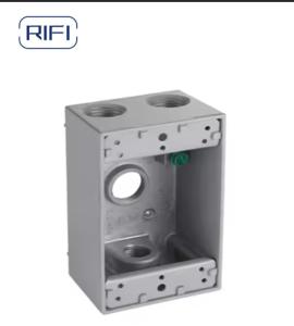 China Two Gang Deep Box with 5/7 Holes Weatherproof Outlets Box Outdoorelectrical Box on sale
