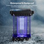Outdoor Solar Electric Stunner Purple Mosquito Killer Light for Villa Lawn