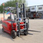 Electric Forklift Truck With Emergency Safety 2.5m Turning Radius 3-6m Lifting