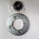 1045 Steel Heattreatment Endurance Motorcycle Sprockets kits Black and Silver