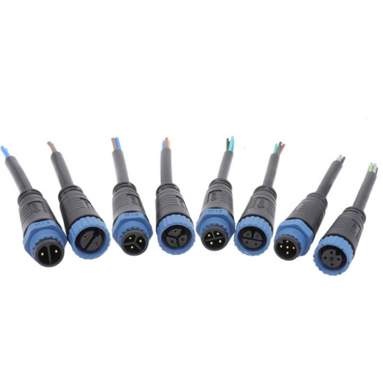 M15 Industrial 2, 3 Pin Circular Connector M15 Solder Type Assembly Connector Waterproof IP67