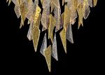 Romantic ribbon art chandelier glass twisted strip shape hotel lobby exhibition