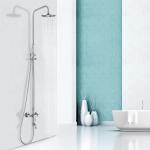Wall Mounted Stainless Steel Bathroom Shower Brushed Durable Eco Friendly
