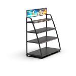 Floorstanding Engine Oil Lubricant Oil Display Rack With Metal Shelf