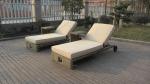 Luxury Grey Outdoor Rattan Daybed For Garden / Patio / Beach