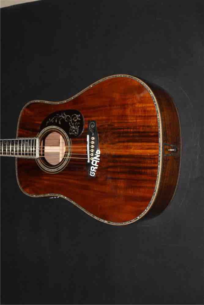 Custom Aaaa All Solid Koa Wood 45D Type Dreadnought Acoustic Guitar