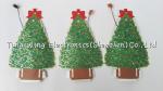 Christmas Tree Shaped Flashing LED Module , Fiber Optic greeting card sound