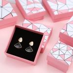 Hot Stamping Paper Jewelry Boxes Bow Tie Lid And Base Cardboard Paper Packaging