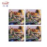 Sustainable Clear Float Tempered Glass Coaster Custom Cut Shape Kitchen Cutting